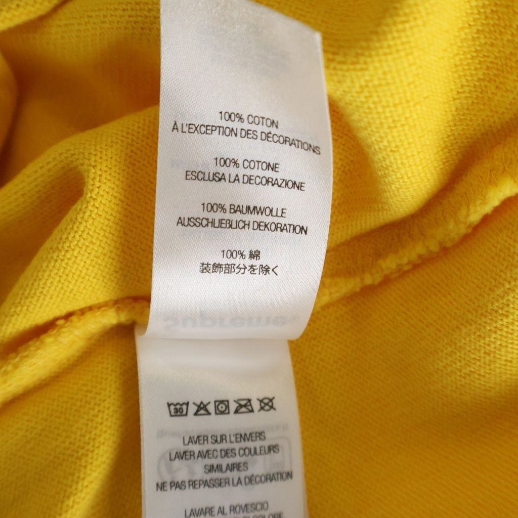 SUPREME (シュプリーム) 25SS Paneled Piping パネル パイピング プリント 長袖シャツ イエロー/ホワイト