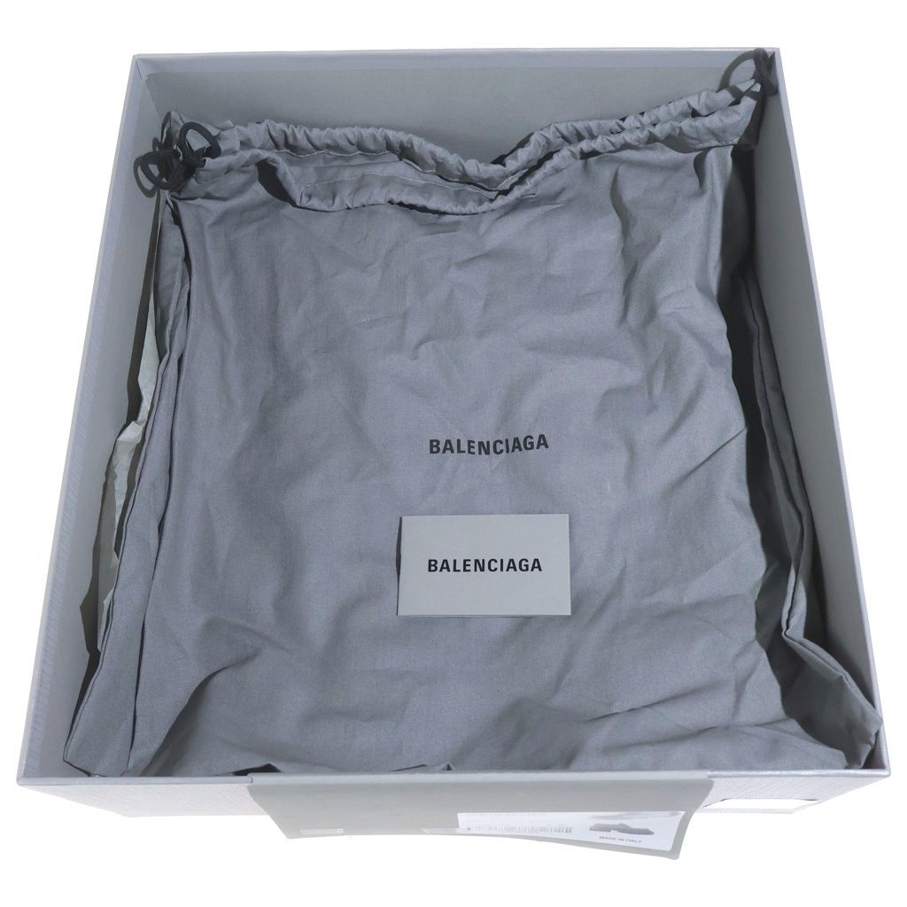 BALENCIAGA (バレンシアガ) TRACTOR LOAFER トラクター ローファー プレート付き ダメージ加工 レザーシューズ 825735 ブラック/シルバー