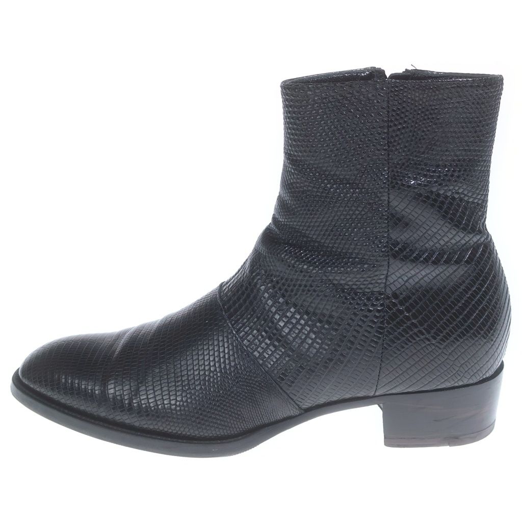 SAINT LAURENT PARIS (サンローランパリ) パイソン レザー リングブーツ ブラック 330969