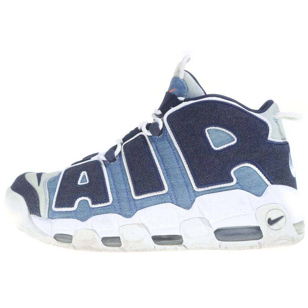 NIKE (ナイキ) AIR MORE UPTEMPO DENIM CJ6125-100 エアモア アップテンポ デニム ハイカットスニーカー ブルー US10/28cm