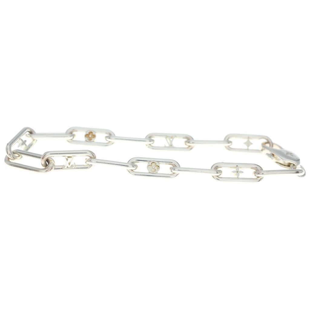 LOUIS VUITTON (ルイヴィトン) Sleek Monogram Bracelet スリーク