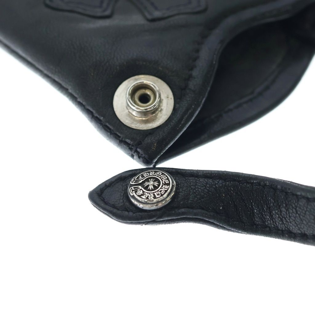 CHROME HEARTS (クロムハーツ) PHONE POUCH V1 クロスパッチ レザー 