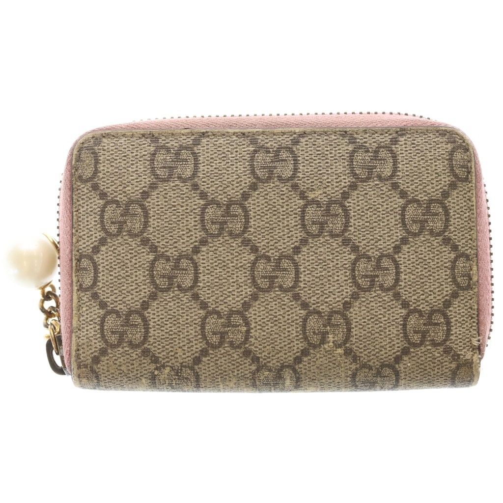 GUCCI (グッチ) GGスプリーム コインケース 小銭入れ ピンク/ベージュ