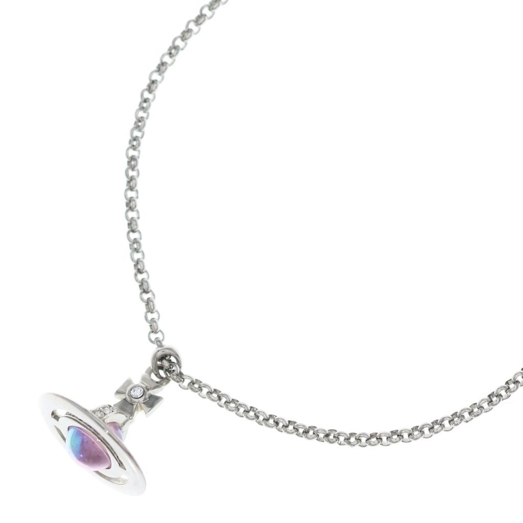 Vivienne Westwood (ヴィヴィアンウエストウッド) スモールオーブ ネックレス シルバー/ピンク 11,550円