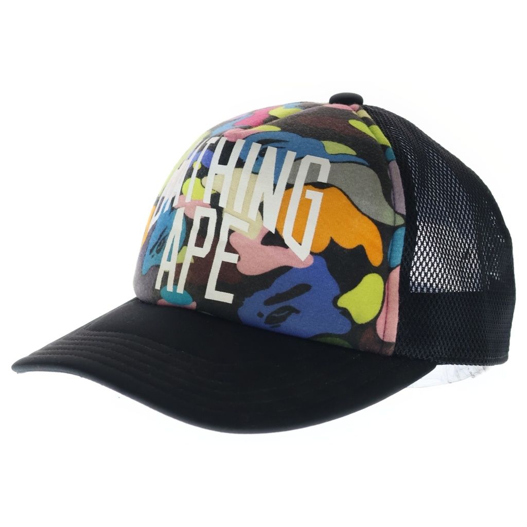 A BATHING APE (アベイシングエイプ) Multi Camo NYC Logo Mesh Cap マルチカモ ニューヨーク ロゴ メッシュキャップ ブラック/マルチ 001CPJ201008M 8,873円