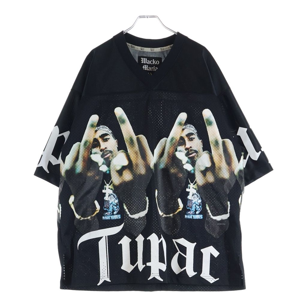 WACKO MARIA (ワコマリア) 23SS ×2PAC FOOTBALL JERSEY トゥパック フットボールジャージ 半袖カットソー ブラック