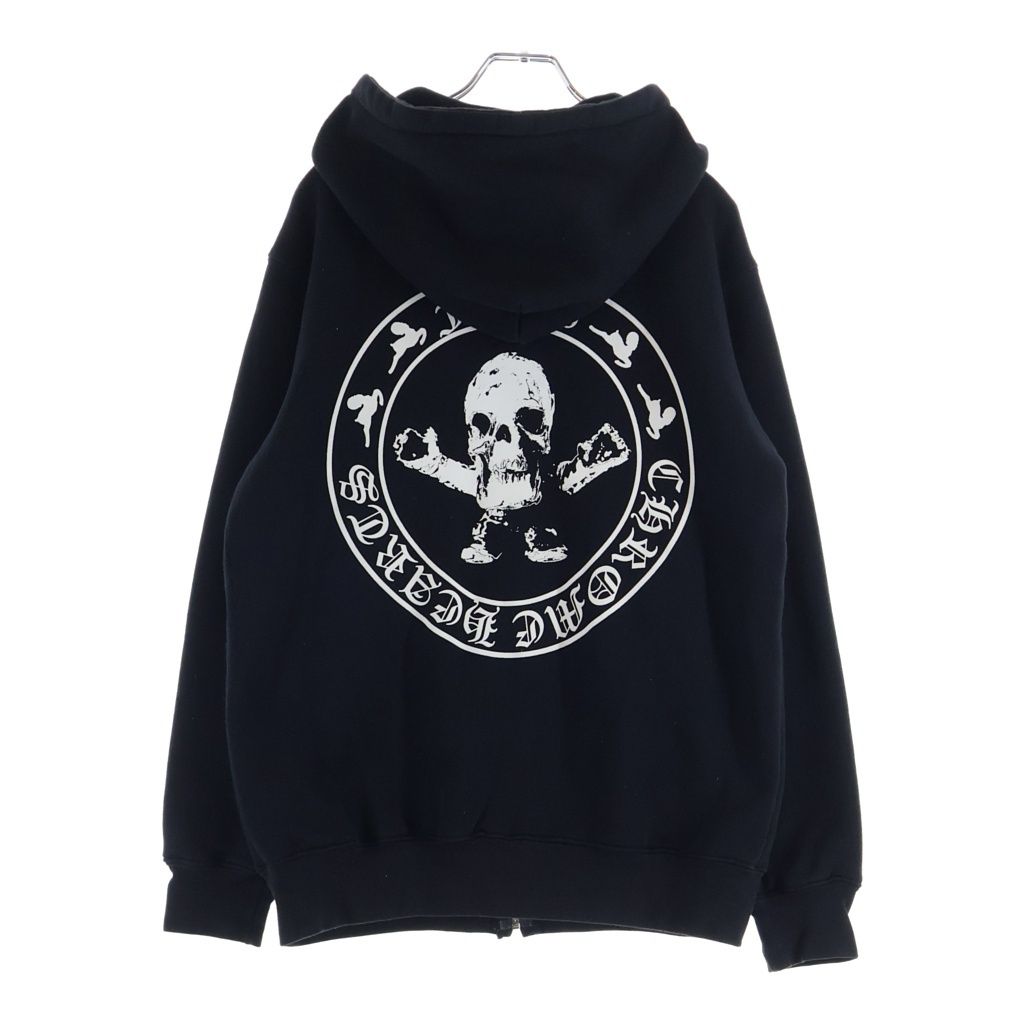 CHROME HEARTS (クロムハーツ) OLD SWTSHRT HD ZIP FOTI オールド フォティ プリント ジップアップパーカー フーディ ブラック
