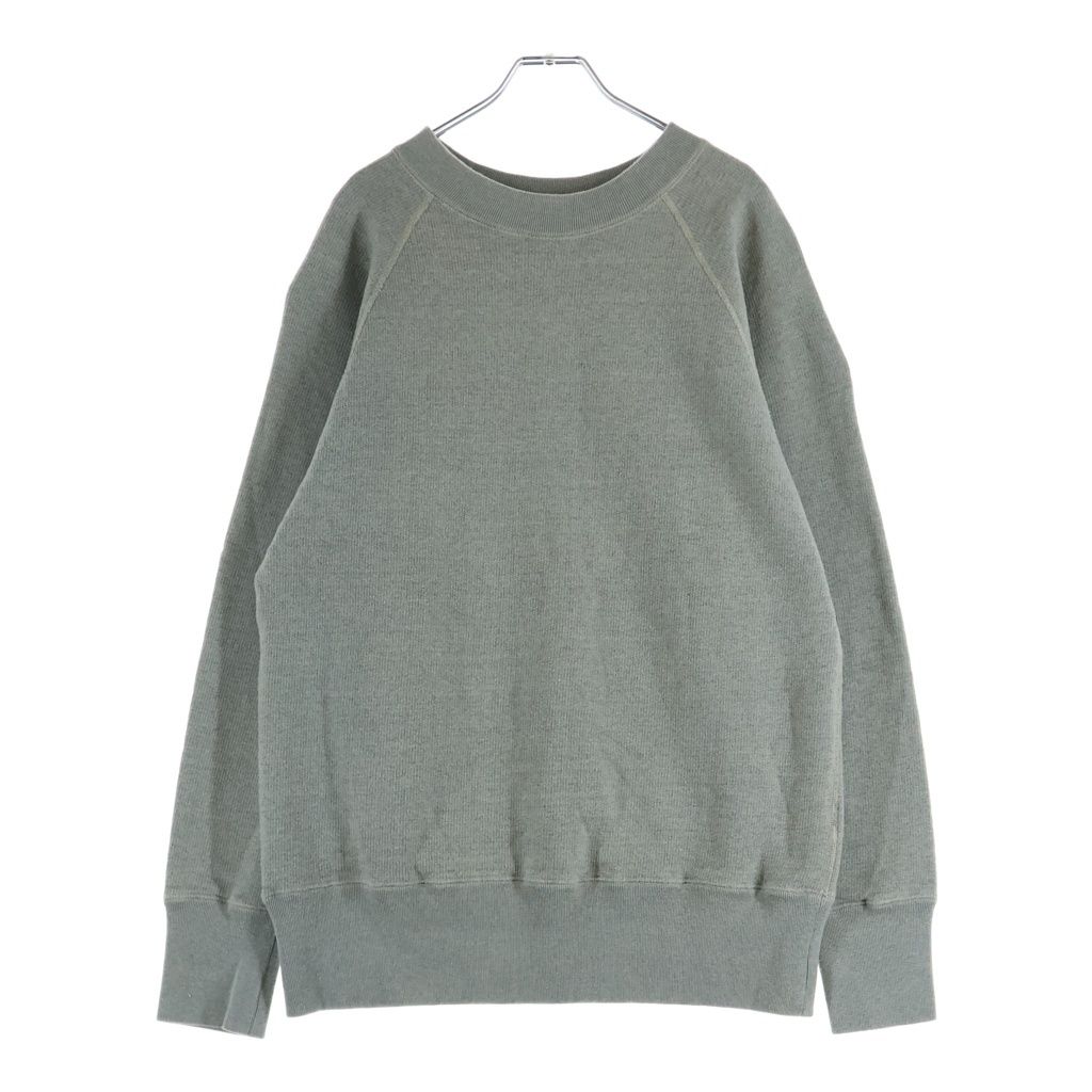NO BRAND (ノーブランド) Slopeslow sweatshirt スロープスロー クルーネック 長袖スウェット トレーナー グレー 1251008