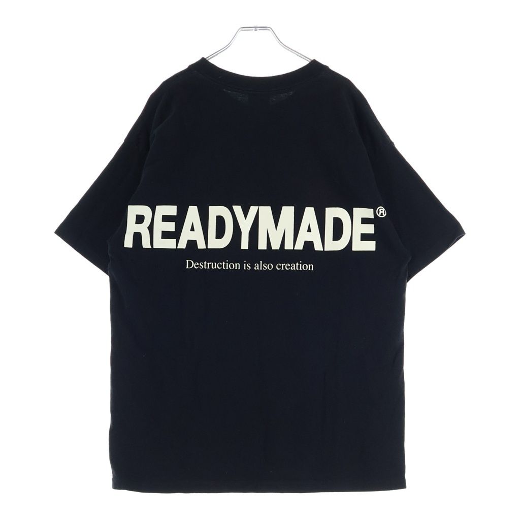 READY MADE (レディメイド) SS T-SHIRT SMILE スマイル クルーネック カットソー 半袖Tシャツ ブラック RE-C0-BK-00-00-244