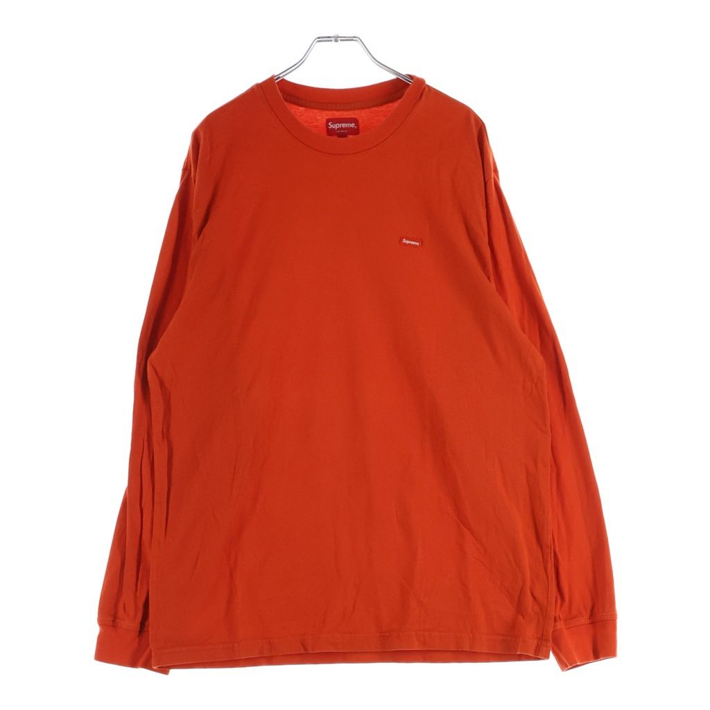 SUPREME (シュプリーム) Small Box Tee L/S スモールボックスロゴ 長袖カットソー オレンジ