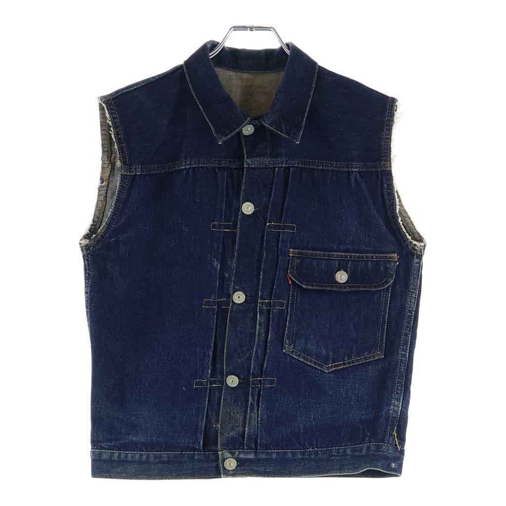Levi's (リーバイス) 40S-50S VINTAGE 506XX 1st 片面タブ ボタン裏ツメ刻印 均等V カットオフ ヴィンテージ デニムトラッカージャケット インディゴ