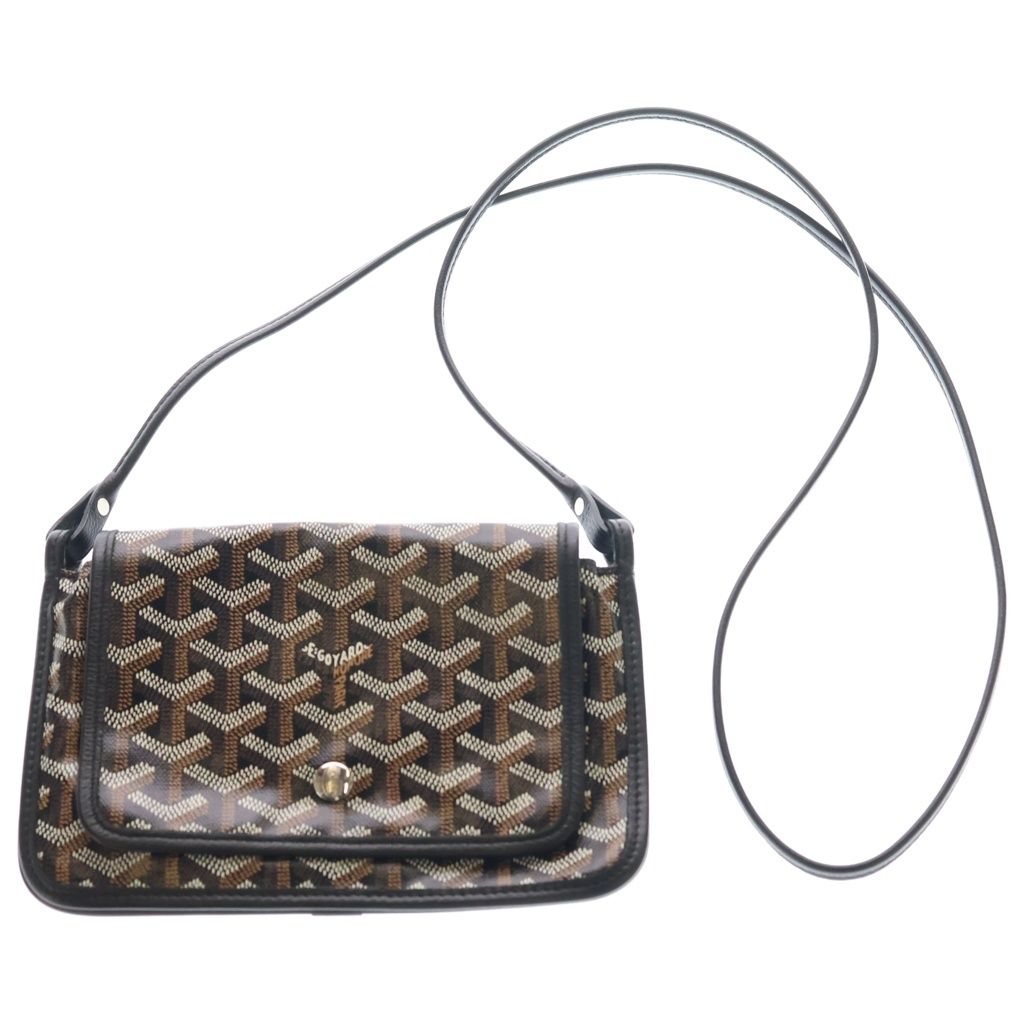 GOYARD (ゴヤール) プリュメ ポーチウォレット ショルダーバッグ ブラック シルバー金具