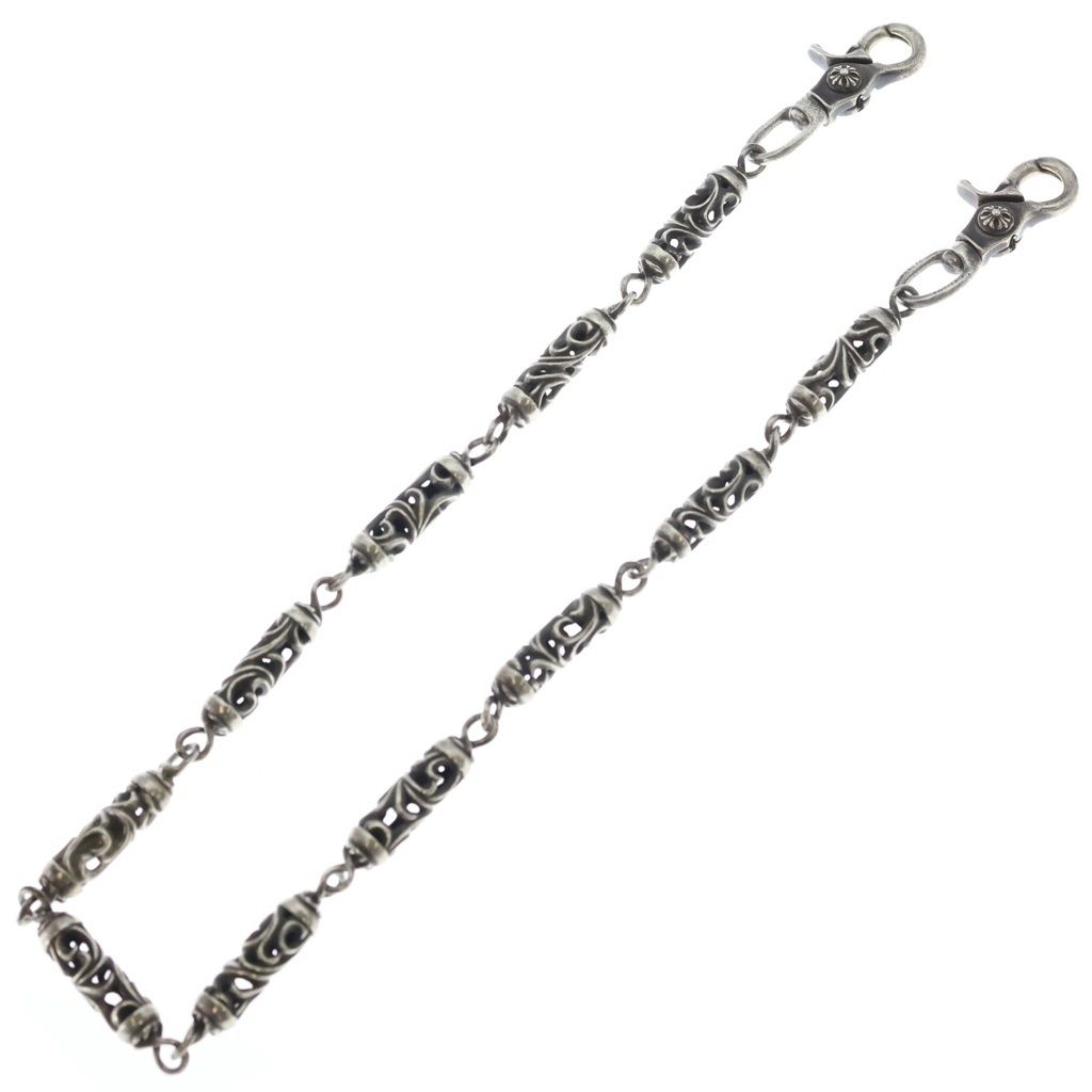 CHROME HEARTS (クロムハーツ) 11LINK ROLLER LONG-T オールド 2クリップ ロングローラー ウォレットチェーン シルバー