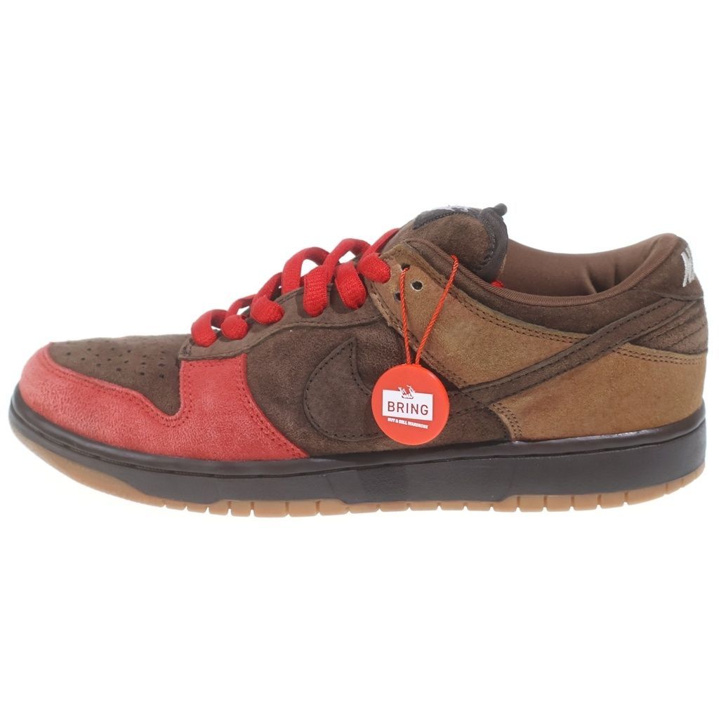 NIKE SB (ナイキエスビー) 【観賞用 2003年製】DUNK LOW PRO BISON 304292-226 ダンク バイソン つま赤 ローカットスニーカー US9/27.0cm レッド/ブラウン