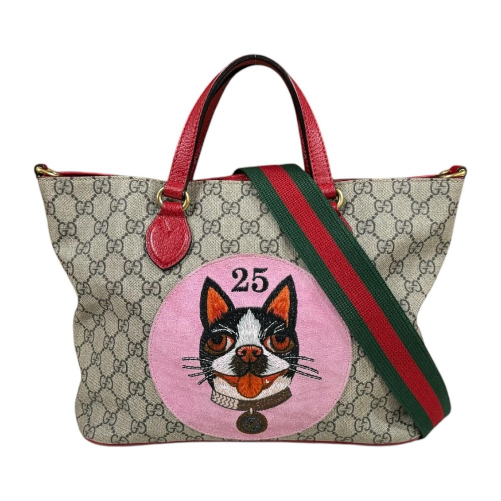 グッチ ボスコパッチ GGスプリーム ショルダーバッグ GGスプリームキャンバス 473887 ブラウン レディース GUCCI 中古 グッチ