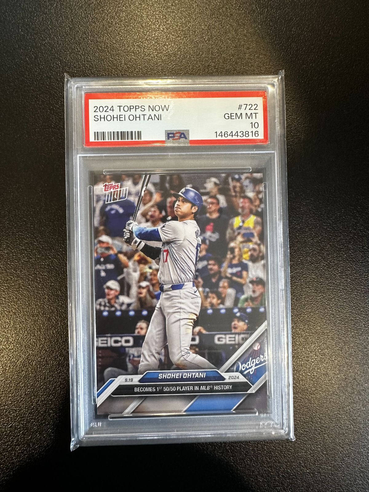 PSA10 大谷翔平 Topps NOW #722 50/50達成記念 ドジャース Shohei Ohtani