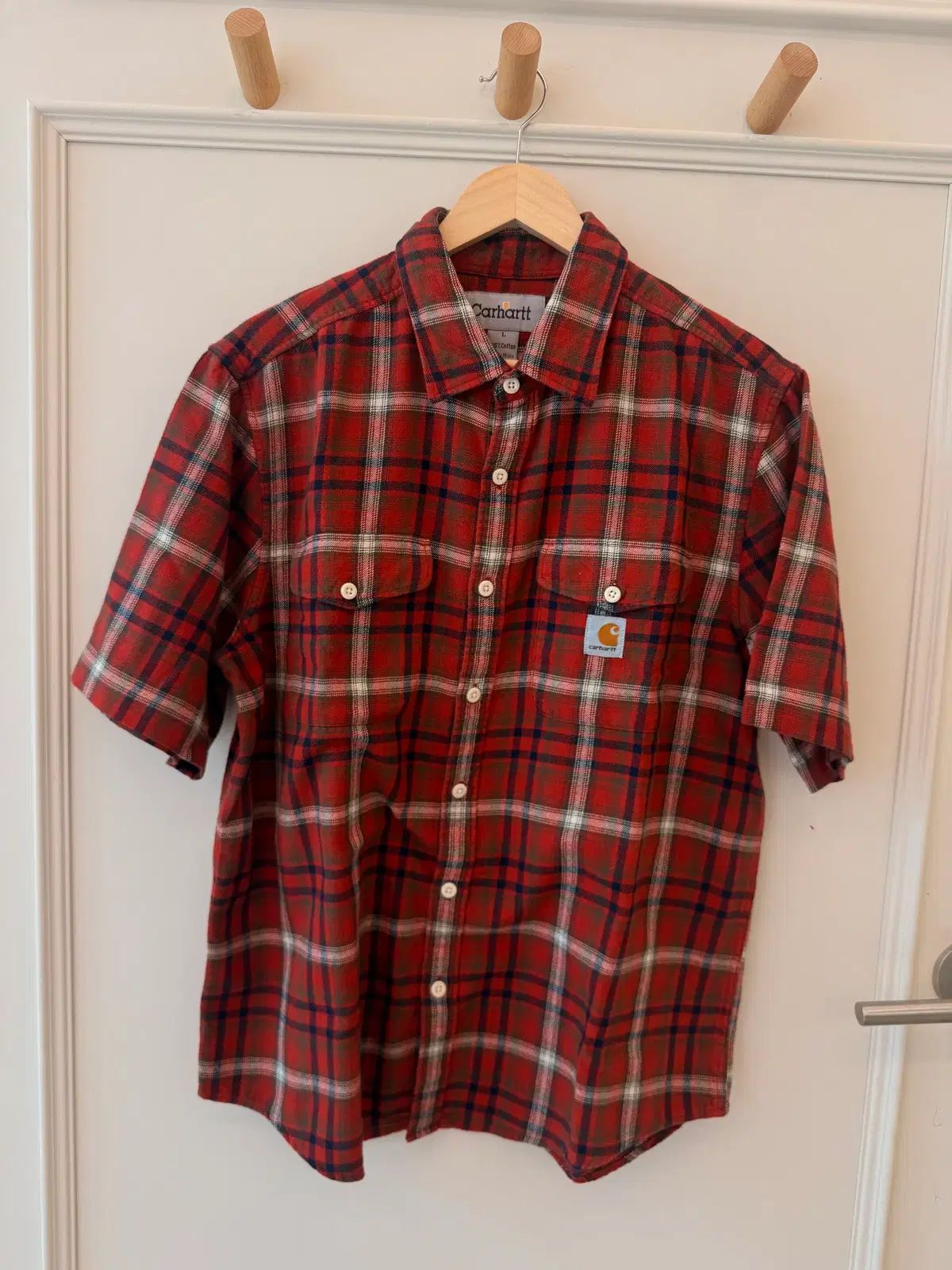Carhartt カーハート の レッド CHECK 半袖 シャツ