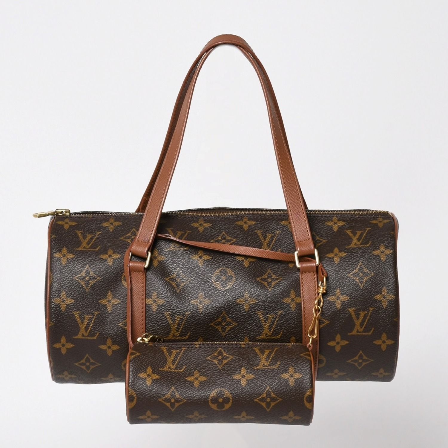 LOUIS VUITTON ルイヴィトン パピヨン30 GM ハンドバッグ M51365 モノグラム ゴールド金具 旧型 筒型 美品 中古 4a004183