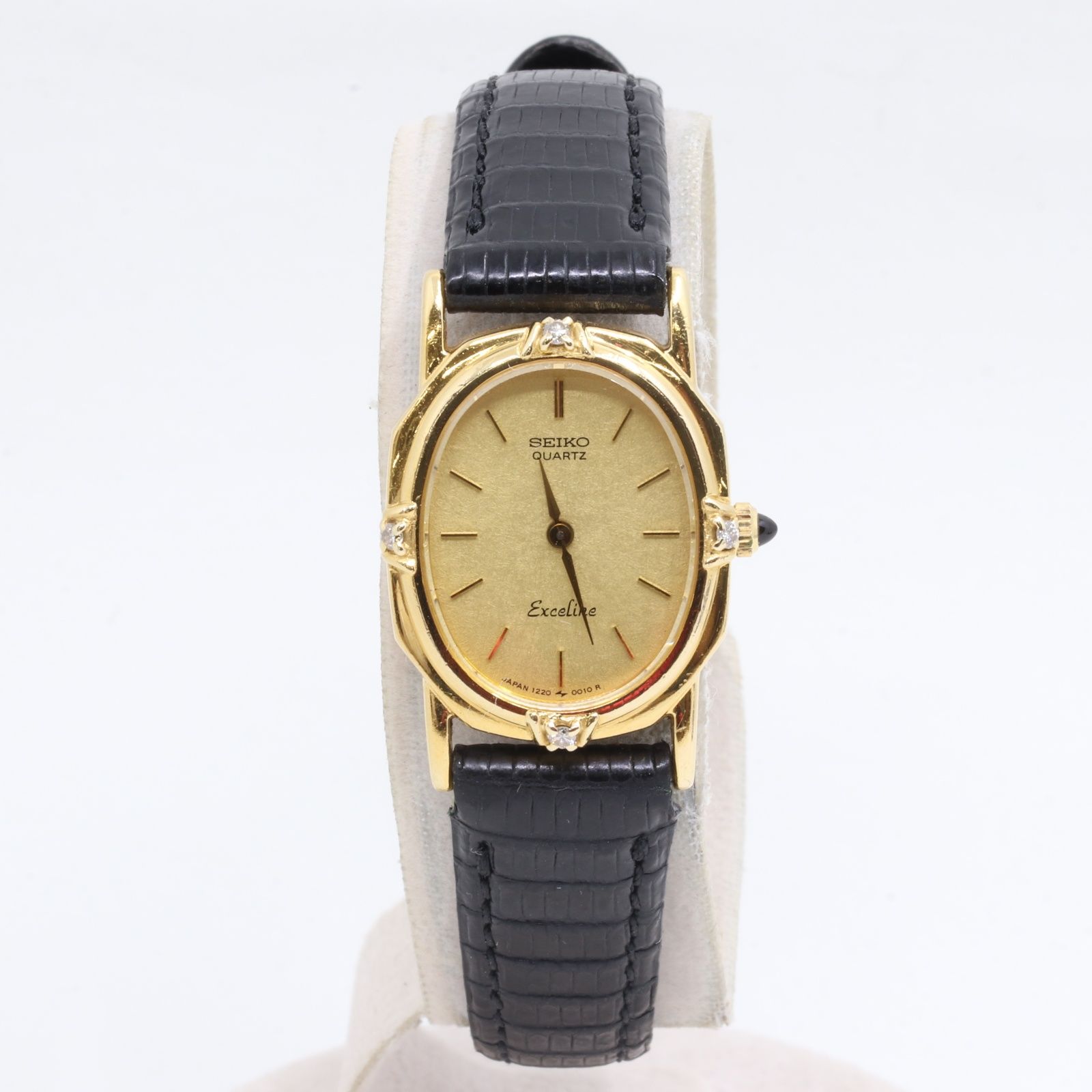 ITCYK8RHMRU4 SEIKO EXCELINE セイコー エクセリーヌ 14K×SS レディース QZ 1220-5000 レディース 腕時計 レザー