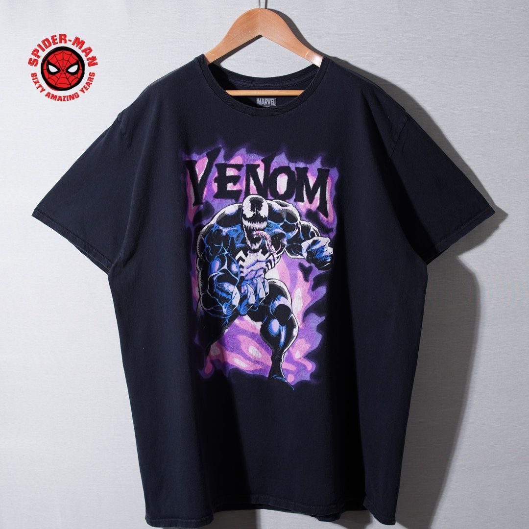 スパイダーマン ヴェノム Tシャツ XXL ブラック Spider-Man Venom 