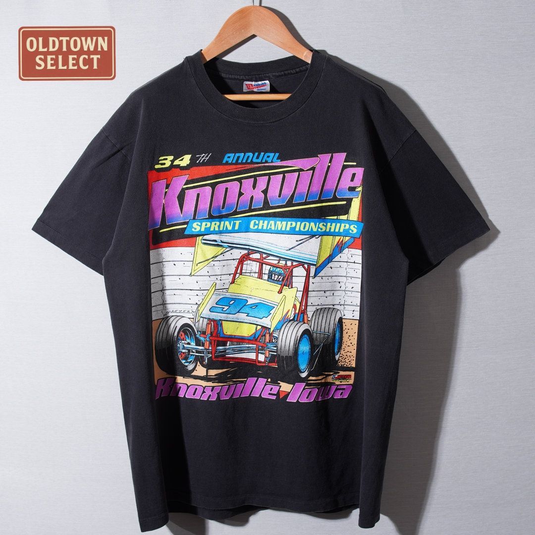 90s ナスカー NASCAR Tシャツ L 1994年製 ブラック ヘインズ Hanes