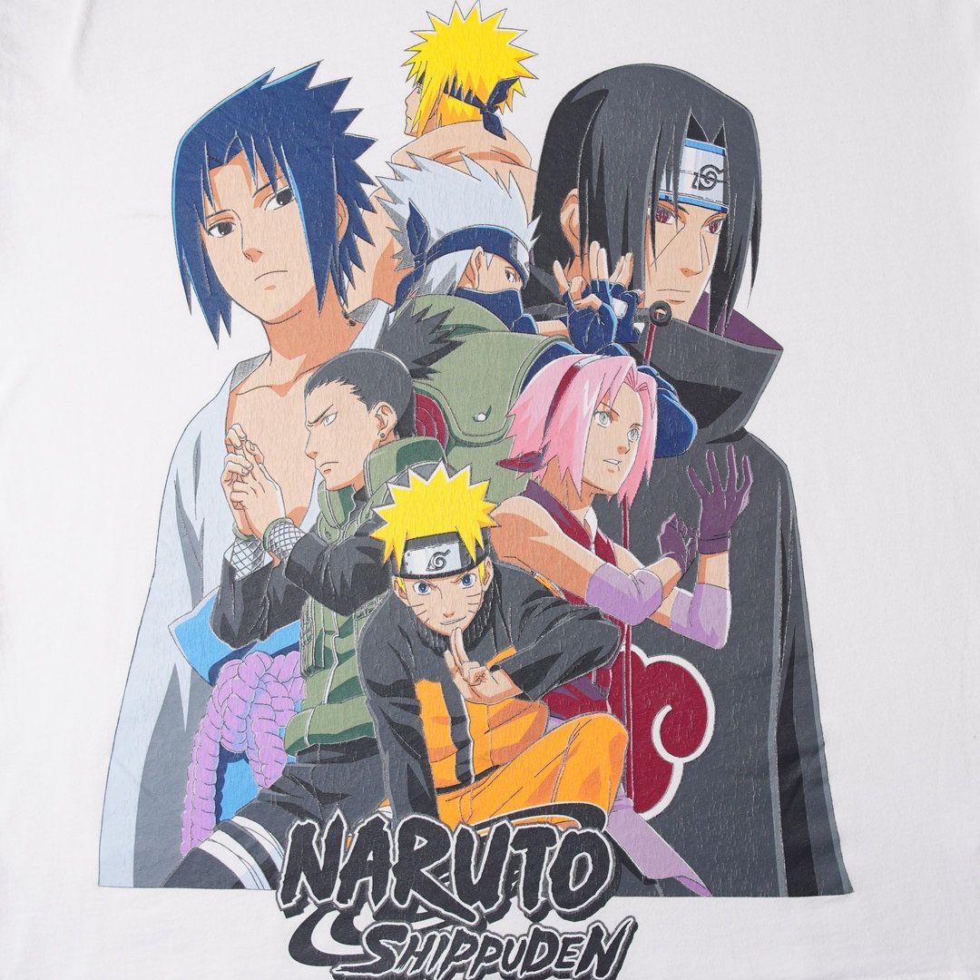 00s ナルト NARUTO Tシャツ XL ホワイト キャラT アニメT 忍者