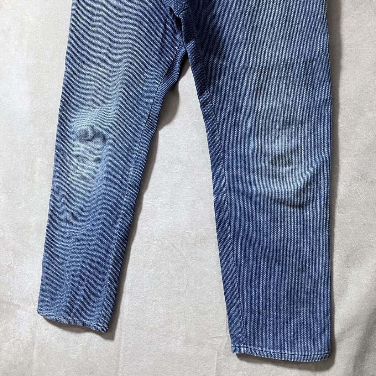 メンズ BLUE BLUE JAPAN ブルーブルー 藍染 インディゴ 刺し子 パンツ