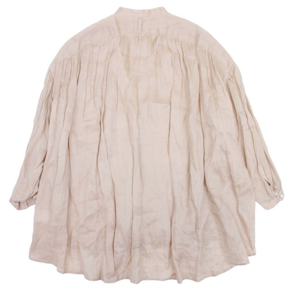 ikkuna/suzuki takayuki プルオーバーブラウス　洗える　長袖 美品 suzuki takayuki スズキタカユキ over blouse ラミー バンド