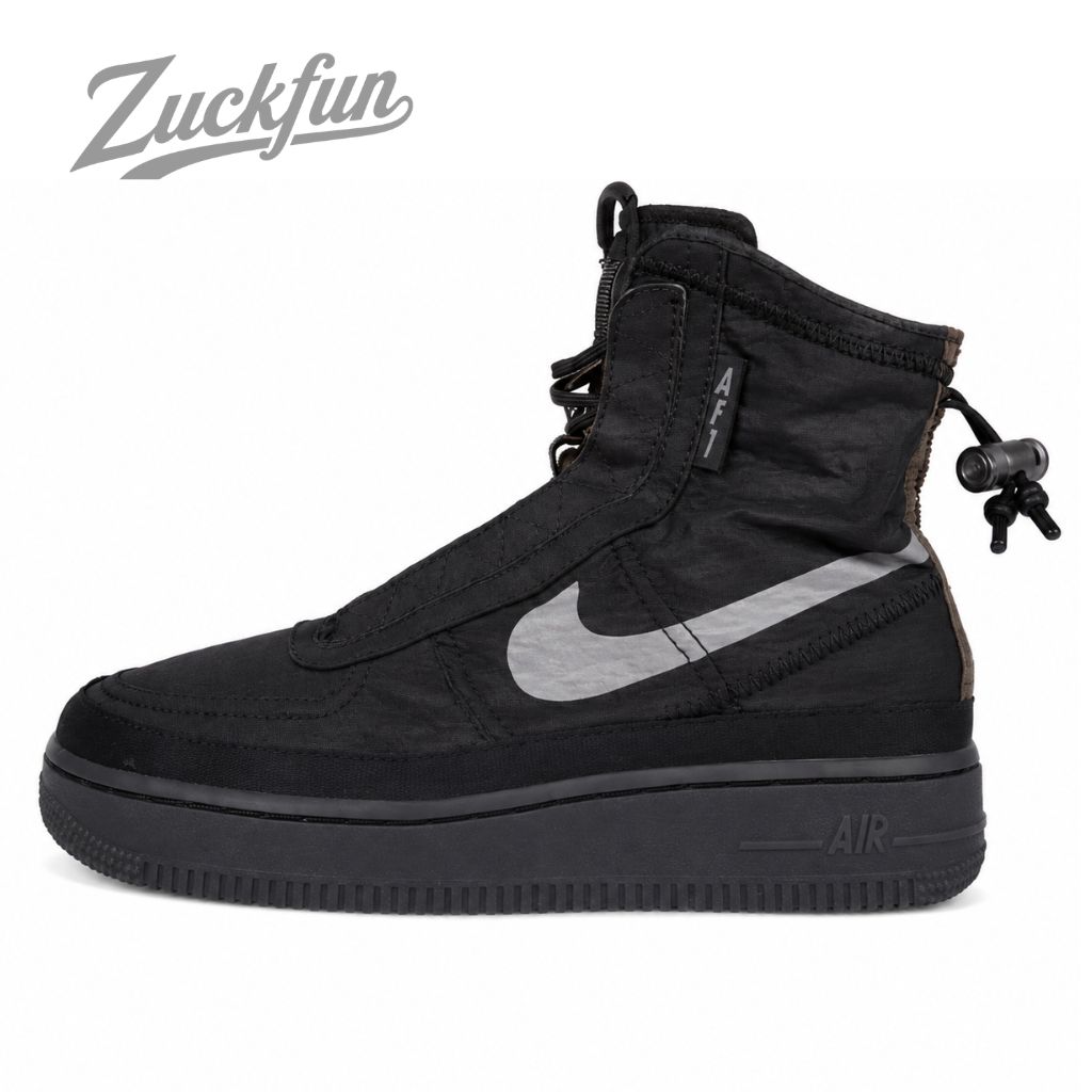 NIKE AIR FORCE 1 SHELL エア フォース 1 シェル ブラック グレー 黒 レディース ナイキ スニーカー 22.5 cm U10250