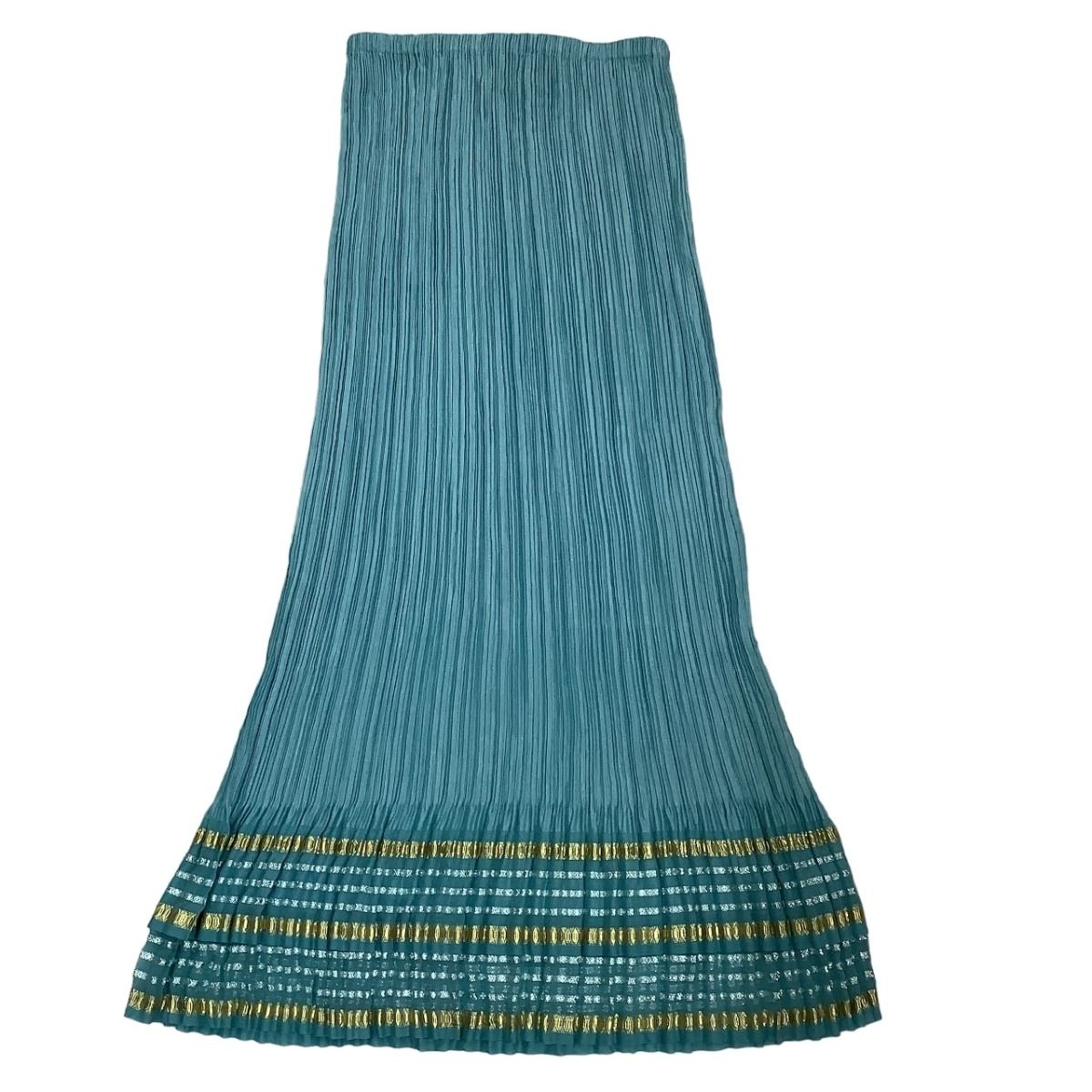 ♪♪ISSEY MIYAKE イッセイミヤケ 変形 プリーツ ラメ SIZE 2 IM12FG910 エメラルドグリーン