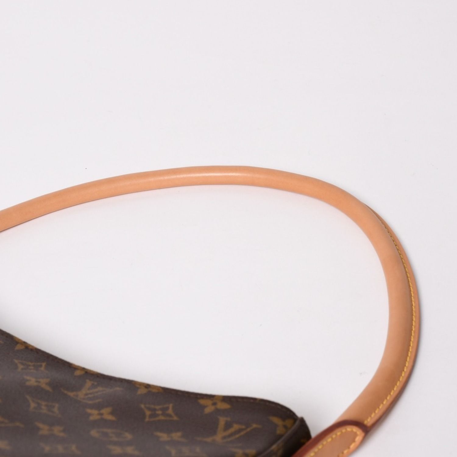 LOUIS VUITTON ルイヴィトン モノグラム ルーピングGM ハンドバッグ トートバッグ ブラウン レザー×PVC M51145 ゴールド金具 ルイヴィトン LOUIS VUITTON ルーピング GM ショルダーバッグ モノグラム キャンバス M51145 ブラウン ゴールド金具  DU1001 レディース