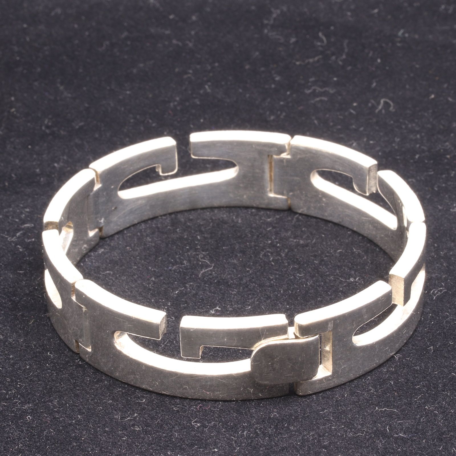 ITD0HM103KES GUCCI グッチ SV925 トムフォード期 Gロゴ ブレスレット 61.3g シルバー アクセサリー ユニセックス