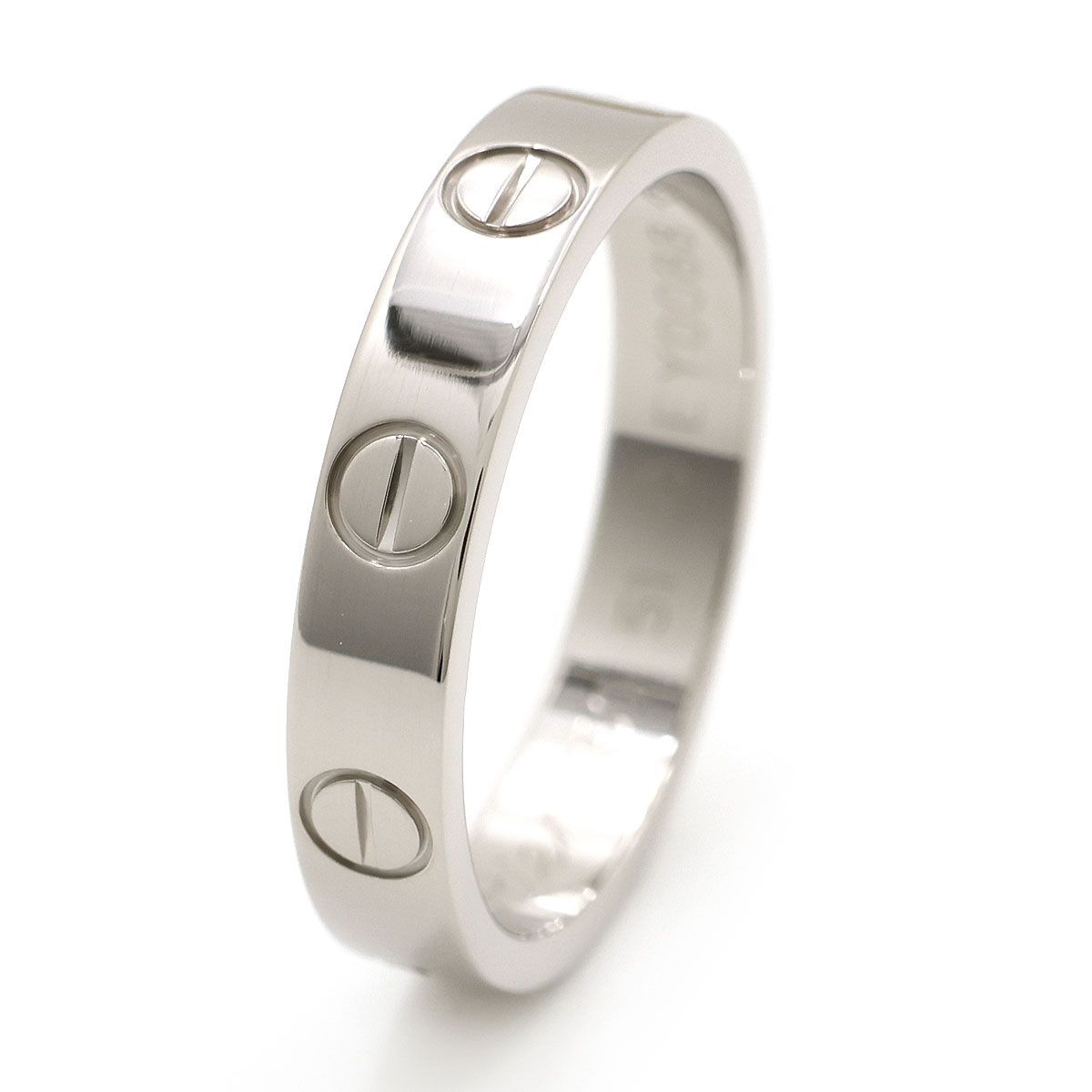 美品 】新品仕上げ済 Cartier カルティエ 指輪 K18WG LOVE ミニラブ 