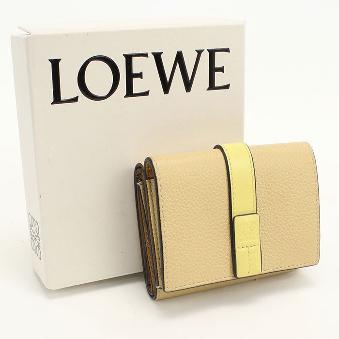 LOEWE ロエベ トライフォールドウォレット C660TR2X01 三つ折り財布 カーフ【中古】 レディース