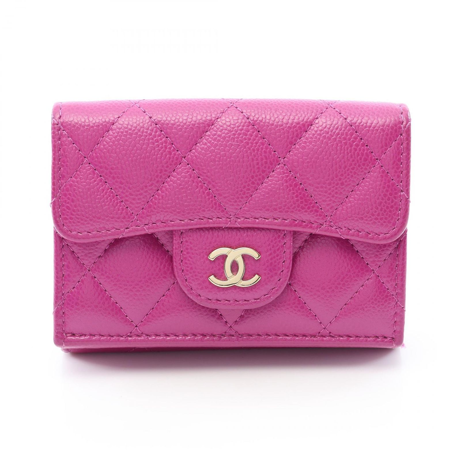 CHANEL シャネル クラシック スモール フラップ ウォレット マトラッセ 三つ折り財布