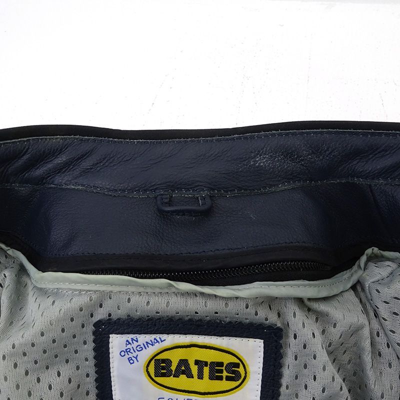 三重店】BATES パンチングレザージャケット ネイビー サイズ:XL