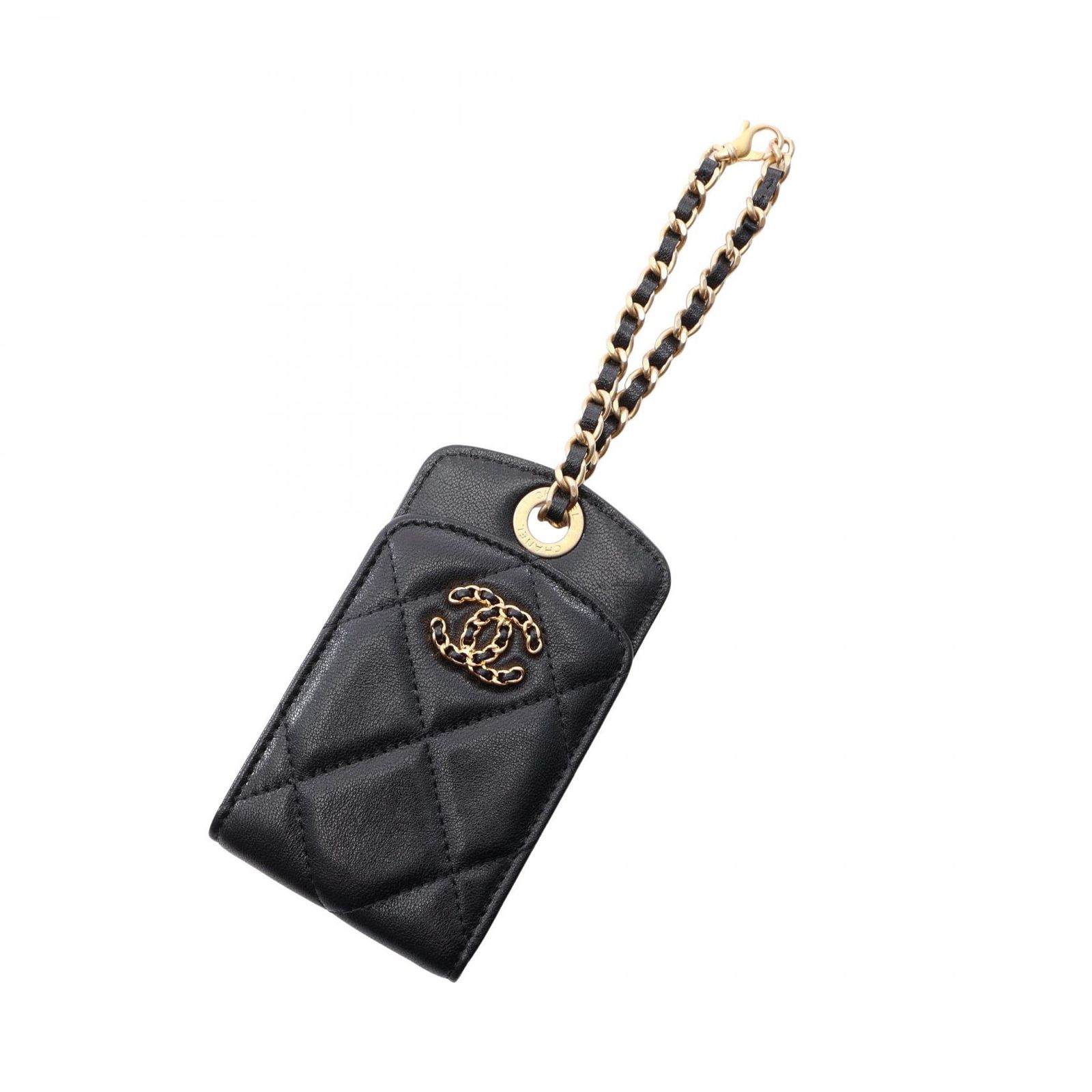 CHANEL シャネル 19 ディズヌフ マトラッセ ラゲージタグ カードケース チャーム