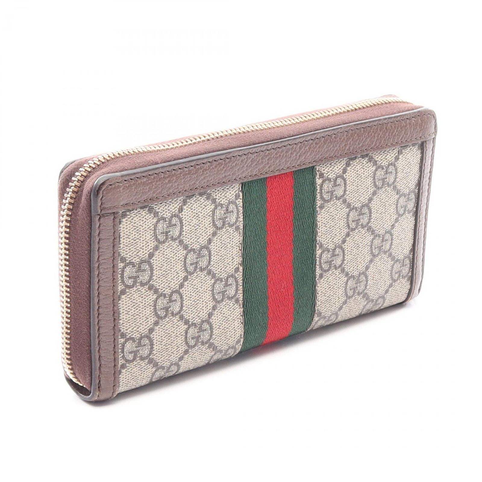 美品 GUCCI グッチ 長財布 オフィディア GGスプリーム シェリーライン GUCCI グッチ オフィディア GGスプリーム シェリーライン ラウンド長