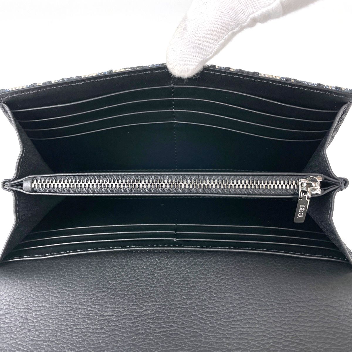 クリスチャンディオール Christian Dior トロッター柄 二つ折り 長財布