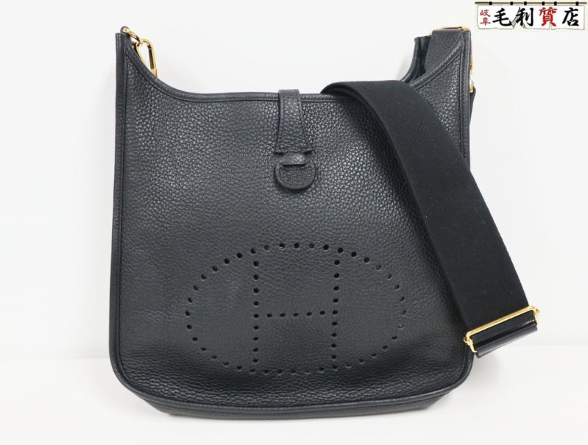 エルメス HERMES エヴリン 3 PM ブラック ゴールド金具 Z刻印 2021年製 エブリン トリヨンクレマンス ショルダーバッグ 美品 バッグ 237,600円