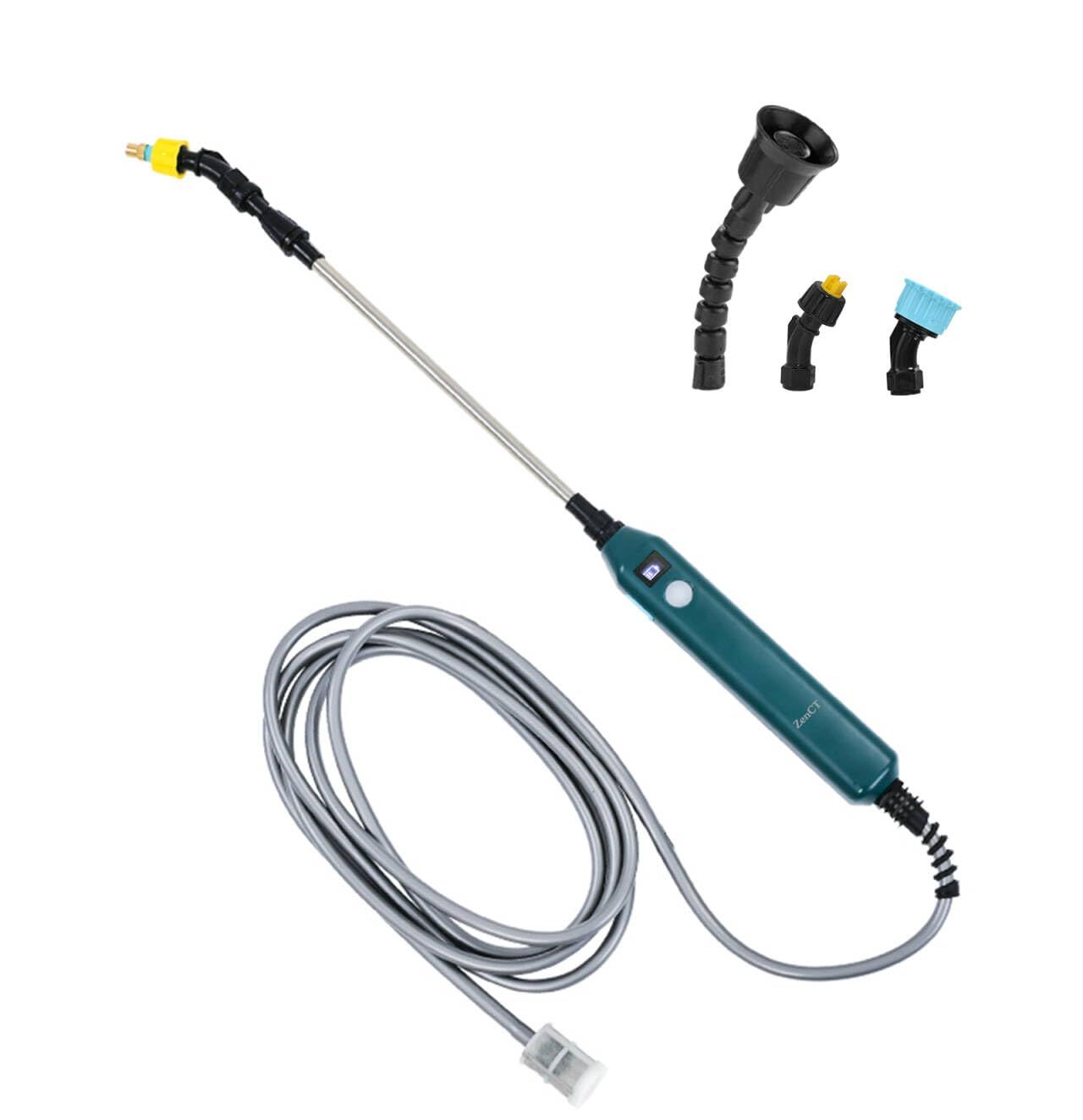 ZenCT 電動霧吹き 電動噴霧器 Type-Ｃ充電式 電動スプレー 2400mAh 約2.5時間連続使用 8mホース 3種類のノズル LEDディスプレイ 31?55cm伸縮パイプ タンクなし 軽量 コードレス 家庭菜園 園芸 畑の水やり 自 f7e9128e