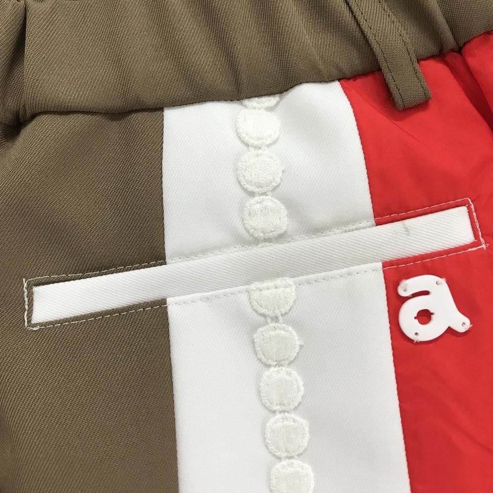 美品】アルチビオ スカート ブラウン×白×レッド ストライプ 裏地付