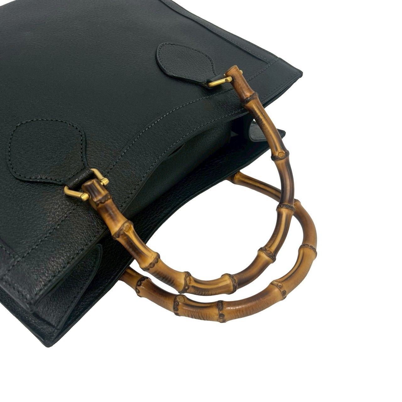 極 美品 GUCCI グッチ オールドグッチ ヴィンテージ バンブー レザー