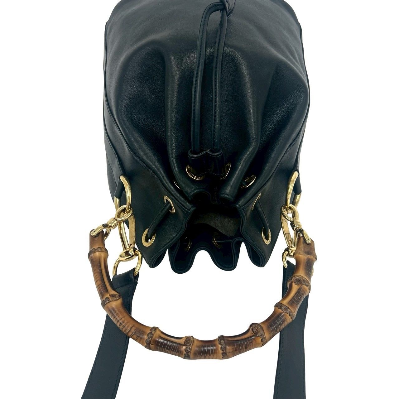 極 美品 GUCCI グッチ オールドグッチ ヴィンテージ バンブー レザー
