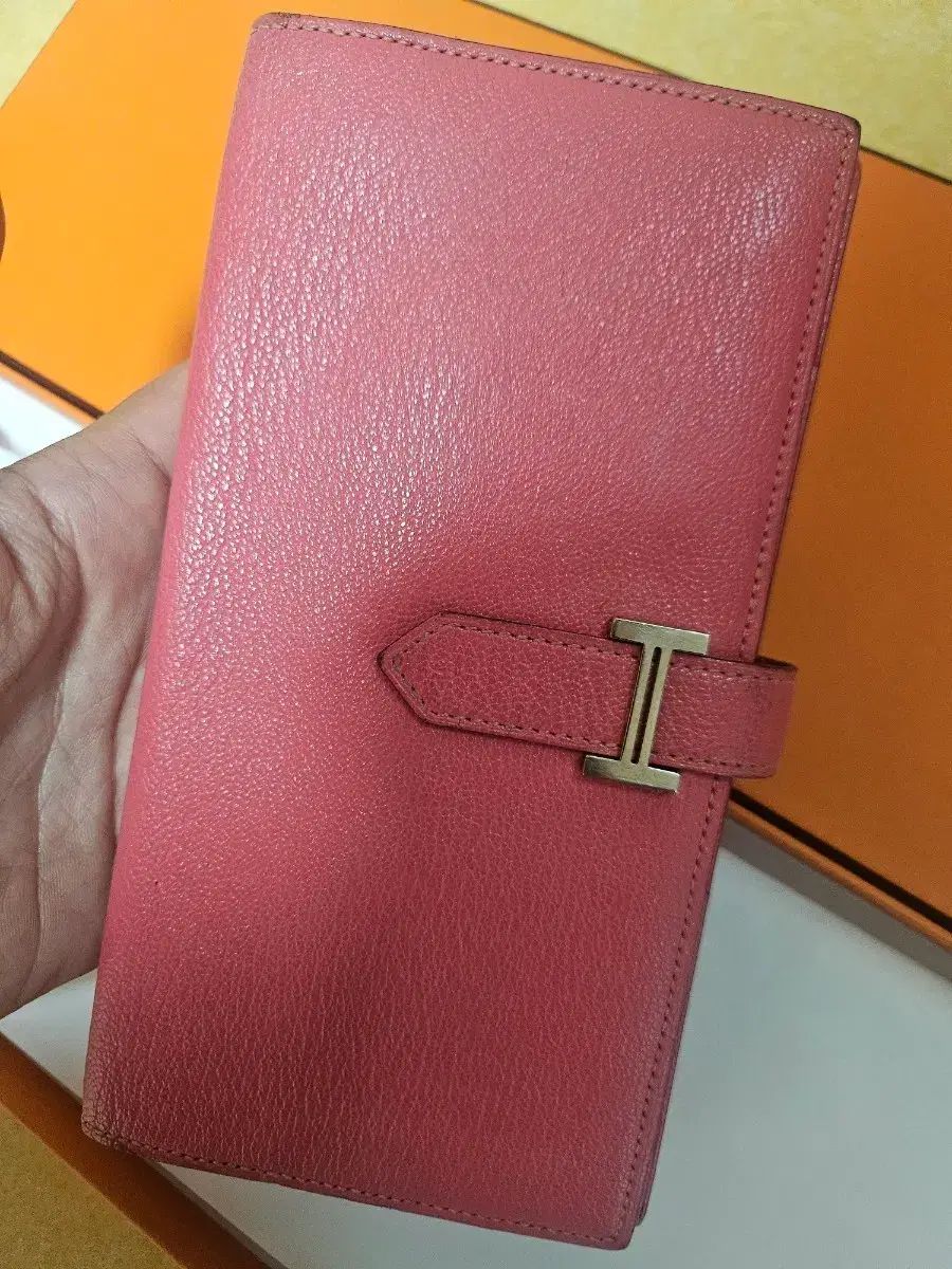 エルメス ベアン 長財布 ピンク