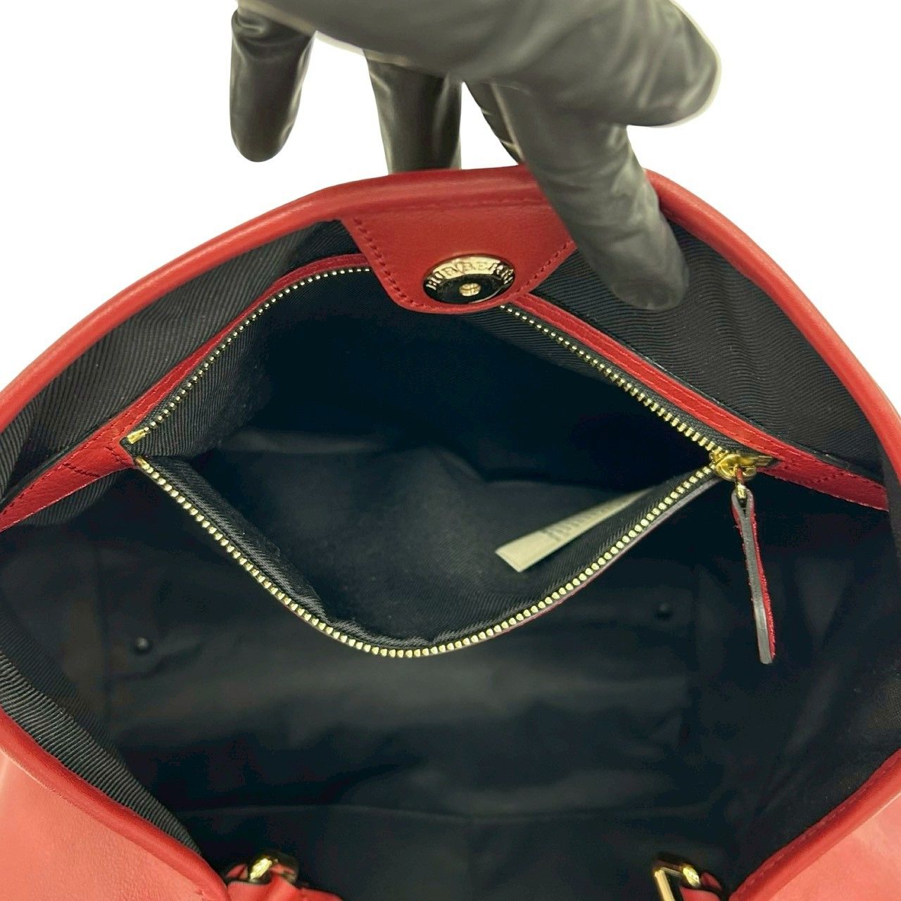 極 美品 BURBERRY バーバリー ノバチェック 柄 キャンバス レザー 本革