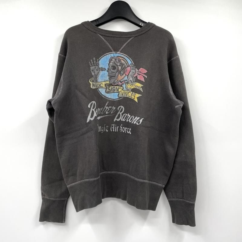 【中古】Buzz Rickson's スウェット Bomber Barons サイズM グリーン バズリクソンズ[17]