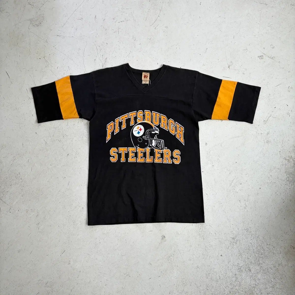 80s USA Logo 7 ピッツバーグ・スティーラース フットボール Tシャツ M