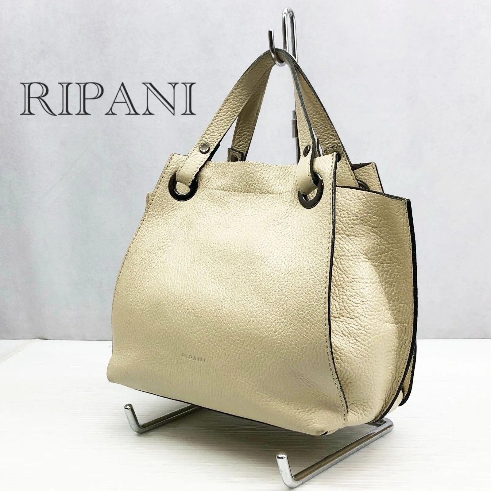 RIPANI リパーニ AIRONE アイローネ 2way レザー ハンドバッグ ポーチ
