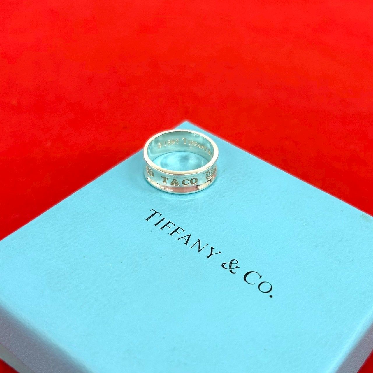 極 美品 TIFFANY&Co. ティファニー ヴィンテージ ナローリング